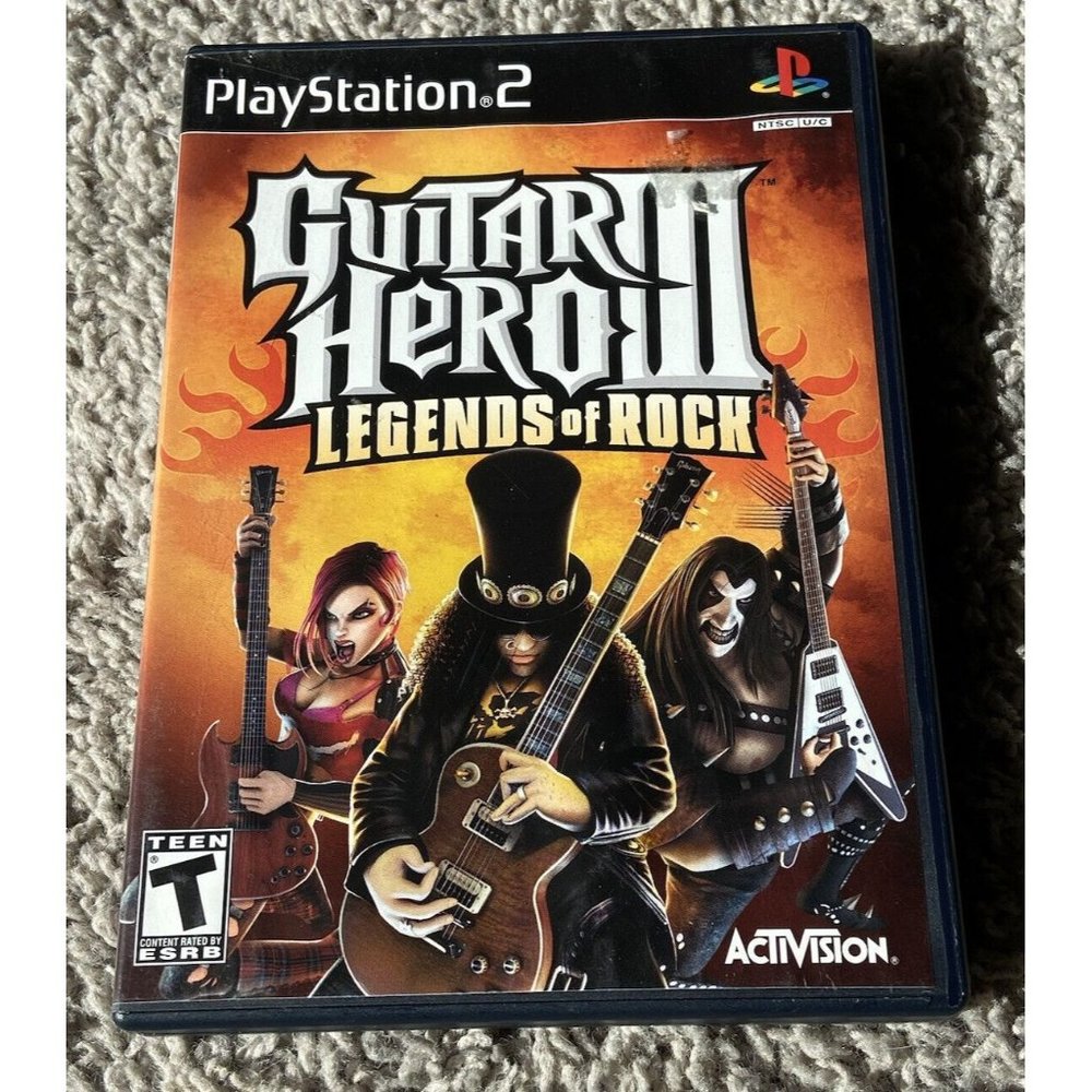 Guitar Hero III Legends of Rock (Sony PlayStation 2 PS2) Teen Disk And Manual